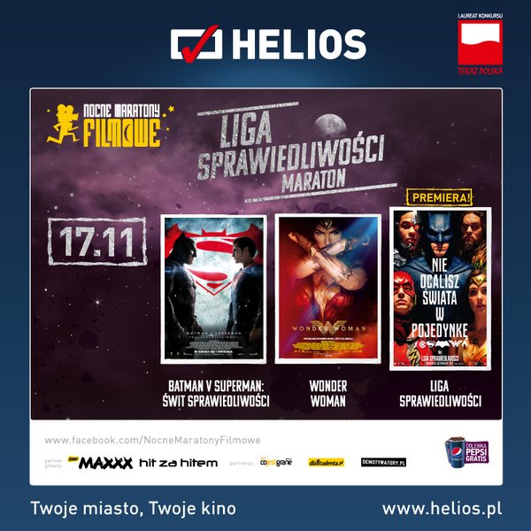 Maraton Ligi Sprawiedliwości w kinie Helios!