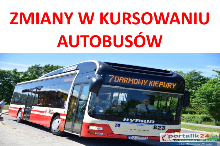 Zmiany w kursowaniu autobusów