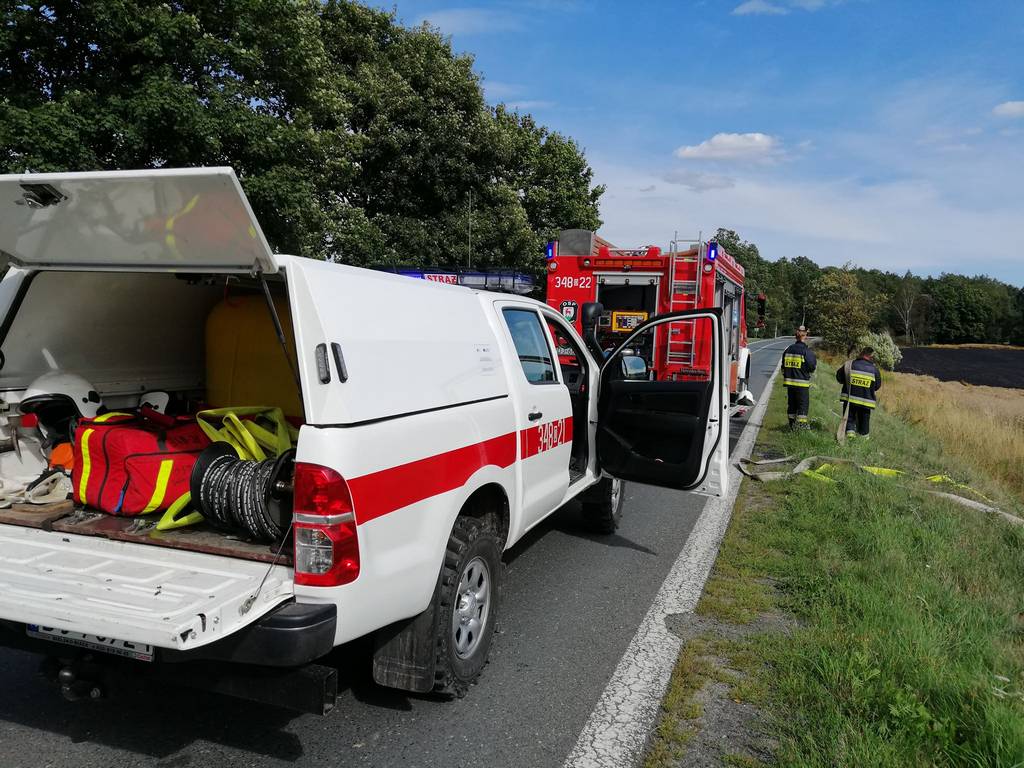 Ogromny pożar zboża