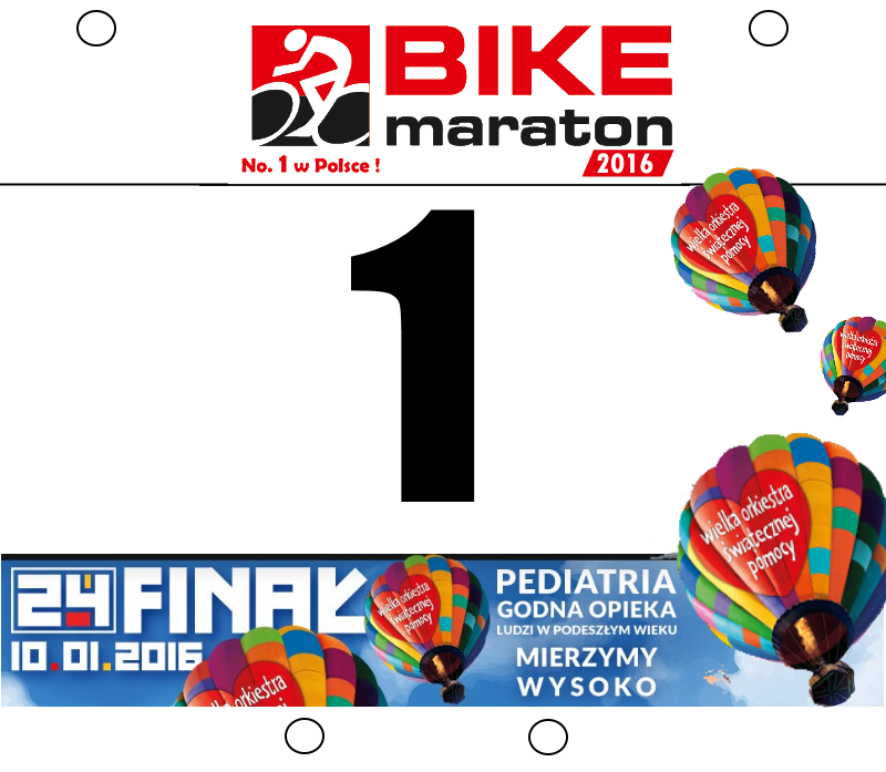 Bike Maraton 2016 - 1 nr startowy na aukcji  WOŚP